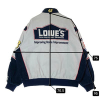 JEFF HAMILTON JH DESIGN ジェフハミルトン Jimmie Johnson ジミー・ジョンソン #48 Lowe's 2003年 レーシングジャケット グレー size2XL 瑞穂店