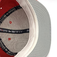 90's New Era ニューエラ MLB ニューヨーク・ヤンキース 59FIFTY ベースボールキャップ レッド ウール USA製 注音符号 Size 7 1/8 (56.8cm) 福生店