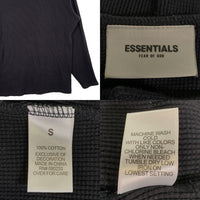 ESSENTIALS エッセンシャルズ ヘンリーネック サーマル ロングスリーブTシャツ ブラック オーバーサイズ Size S 福生店