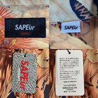 SAPEur サプール 大鷹 半袖 アロハシャツ ブラウン A0023-364 Size L 福生店