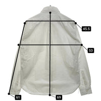 Pherrow's フェローズ ワンポイント刺繍 オックスフォード B.D 長袖シャツ ホワイト size15 MEDIUM 瑞穂店