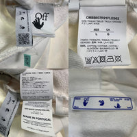 OFF-WHITE オフホワイト 21SS Caravaggio Over Hoodie カラヴァッジオ オーバー プルオーバースウェットパーカー ホワイト OMBB037R21FLE002 Size L 福生店