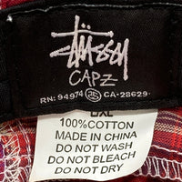 Stussy ステューシー マドラスチェック バケットハット レッド sizeL-XL 瑞穂店