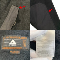 90's NIKE ACG ナイキ エーシージー THARMAL LAYER 2 プルオーバー ボアフリースパーカー バラクラバ リップストップ切替 ブラック USA製 H98R0B Size L 福生店