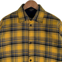 BALENCIAGA バレンシアガ 22AW オーバーサイズ リバーシブルフランネルチェックシャツ イエロー ネイビー 720105TNM277660 Size XXS 福生店