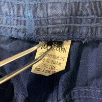 80's STUSSY ステューシー コットン イージーショーツ ハーフパンツ ブルー ストライプ USA製 Size S 福生店