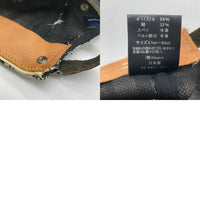 POTEN ポテン J.PRESS ジェイプレス チェック 内側レザー巻 ベースボールキャップ 帽子 ブラック×アイボリー 瑞穂店