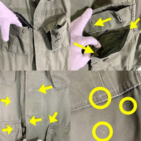 60's U.S.ARMY 米陸軍 Jungle Fatigue Jacket ジャングルファティーグ ジャケット オリーブ ノンリップ エポーレット無 Size S-R 福生店
