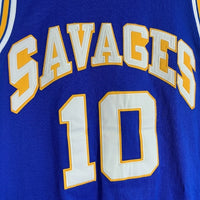80's adidas アディダス SAVAGES Dennis Rodman デニス・ロッドマン ゲームシャツ ユニフォーム ブルー Size XXL 福生店