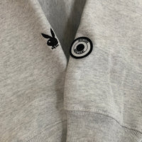 EXAMPLE エグザンプル PLAYBOY プレイボーイ プルオーバー フーディー パーカー アッシュグレー Size XL 福生店