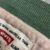 Levi's リーバイス 韓国製 袖レザー 前後袖ワッペン スタジャン グリーン sizeL 瑞穂店