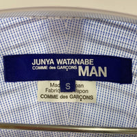 JUNYA WATANABE COMME des GARCONS MAN ジュンヤワタナベ コムデギャルソンマン WC-B022 AD2018 パッチワーク チェック 半袖シャツ ブルー sizeS 瑞穂店