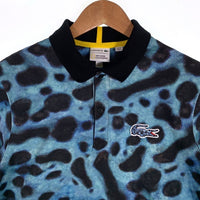 LACOSTE ラコステ National Geographic プリント ポロシャツ 鹿の子 ブルー PH6285 Size FR 4 福生店