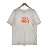 00's NIKE ナイキ 100% ORANJE KNVB プリントTシャツ ホワイト ハンガリー製 Size M 福生店