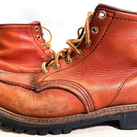 90's REDWING レッドウィング 6" Moc-toe Lug-sole モックトゥ ラグソール 8175 ブラウン USA製 Size US6 1/2 (24.5cm) 福生店