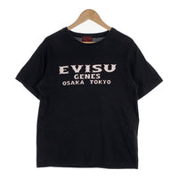 EVISU エヴィス GENES プリント Tシャツ ブラック Size 40 福生店