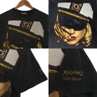90's Madonna マドンナ GIRLIE SHOW 1993 AUSTRALIA ガーリーショー プリント Tシャツ ブラック 袖裾ダブル SPORTS ROAD Size M 福生店