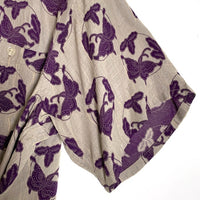 Needles ニードルズ S/S Classic Shirt-R/AC Diamond Jq. ショートスリーブ クラシックシャツ ジャカード パープル MR151 Size L 福生店