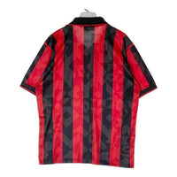 LOTTO ロット ACミラン 93-94 ホーム ブランク ユニフォーム ワッペンロゴなし レッド×ブラック size- 瑞穂店