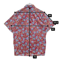 reyn spooner レインスプーナー 90s ビキニタグ フラワー総柄 半袖シャツ レッド sizeM 瑞穂店