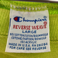Champion チャンピオン 刺繍タグ USA製 リバースウィーブ スウェットトレーナー 蛍光イエロー sizeL 瑞穂店