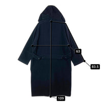 Christian Dior MONSIEUR クリスチャンディオール ムッシュ ウール ロングコート フード ブラック sizeM 瑞穂店