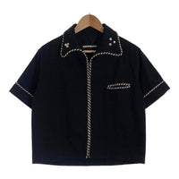 KODY PHILLIPS コディフィリップス LASSO SHIRT コットン 装飾 半袖シャツ ブラック Size S 福生店