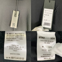 WIND AND SEA ウィンダンシー Black Over Dye S/S Tee ブラックオーバーダイ ショートスリーブTシャツ 刺繡 バックプリント WDS-O-BKF-25-Q2-03 Size XL 福生店