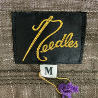 Needles ニードルズ NS230 Pinstripe Work Shirt ピンストライプ 長袖ワークシャツ ブラウン SizeM 瑞穂店