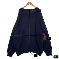 EVISEN SKATEBOARDS エビセンスケートボード ZEN AKU MOHAIR CREW KNIT 善悪 モヘアクルーネックニットセーター ネイビー 23FW-KN01 Size XL 福生店