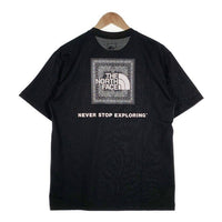 THE NORTH FACE ノースフェイス Bandana Square Logo Tee バンダナスクエアロゴ Tシャツ ブラック NT32108 Size L 福生店