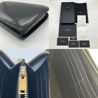 SAINT LAURENT PARIS サンローランパリ ラウンドジップ ロングウォレット 財布 ブラック※所々使用感あり 瑞穂店