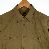 Pherrow's フェローズ U.S.N. チンストラップ 長袖シャツ オリーブ ステンシル Size M 福生店