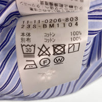BEAMS ビームス 11-11-0206-803 ストライプ フェイクレイヤードシャツ ブルー sizeM 瑞穂店