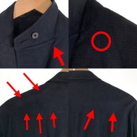 BURBERRY LONDON バーバリー フェイクレザー 千鳥格子 3B テーラードジャケット ネイビー BBR31-328-28 Size M 福生店