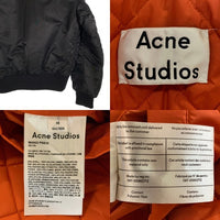 Acne Studios アクネステュディオズ 18SS MA-1 ナイロンフライトジャケット ボンバー ブラック MAKIO PSS18 22L176- Size 46 福生店