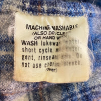 PENDLETON ペンドルトン 80's 白タグ ウール チェック ウエスタンシャツ ブルーxブラウン sizeM 瑞穂店