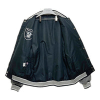 NFL LAS VEGAS RAIDERS ラスベガス・レイダース リバーシブル ウールジャケット スタジャン ブラックxグレー TEAM APPAREL Size L 瑞穂店