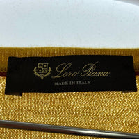 LORO PIANA ロロピアーナ FAC6401 Vネック カシミヤ100% セーター マスタード size52 瑞穂店