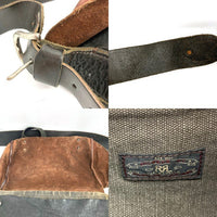 RRL ダブルアールエル スタッズ レザー サドルバッグ ブラック 瑞穂店