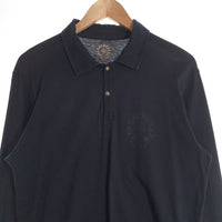 CHROME HEARTS クロムハーツ クロスボールボタン 長袖 ポロシャツ ブラック Size M 福生店