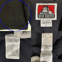 BEN DAVIS ベンデイビス ダック地 カバーオール ジャケット スナップボタン 中綿 ブラック G-1780011 Size L 福生店