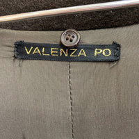 VALENZA PO バレンザポー カシミヤ混 ロングコート ワッペン刺繍 金ボタン ブラウン size40 瑞穂店