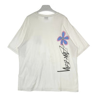STUSSY ステューシー フラワー 前後プリント Tシャツ ホワイト sizeXL 瑞穂店