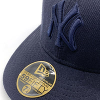 90's New Era ニューエラ MLB ニューヨーク・ヤンキース 59FIFTY ベースボールキャップ ネイビー ウール USA製 Size 7 1/4 (57.7cm) 福生店