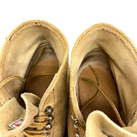 RED WING レッドウィング 刺繍羽タグ ラフアウト スーパーソール プレーントゥ 編み上げブーツ ベージュ size9 瑞穂店