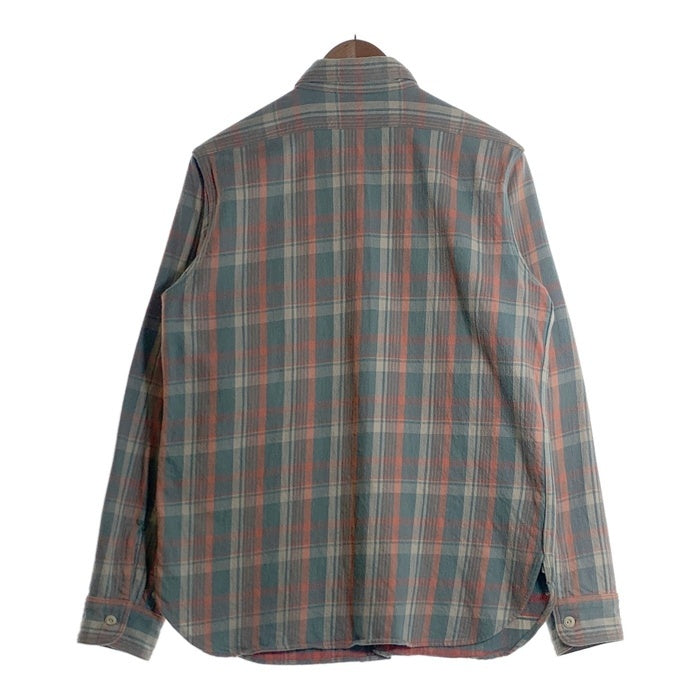 WAREHOUSE ウエアハウス フランネルチェックシャツ ブルー Size L 福生