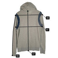 DIESEL ディーゼル デニムライン ジップアップスウェットパーカー グレー Size S 福生店