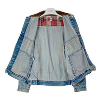 MARLBORO COUNTRY STORE マルボロカントリーストア デニムジャケット 襟レザー インディゴ sizeL 瑞穂店