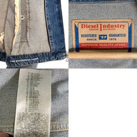 DIESEL ディーゼル D-ROHE ジップアップ デニムジャケット インディゴ 袖刺繡ロゴ Size M 福生店